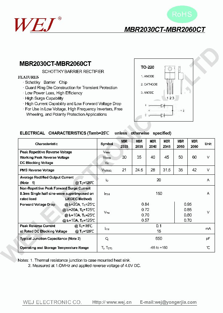 MBR2030CT_8932617.PDF Datasheet