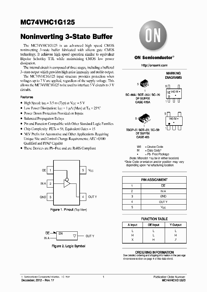 M74VHC1G125DFT2G_8933325.PDF Datasheet