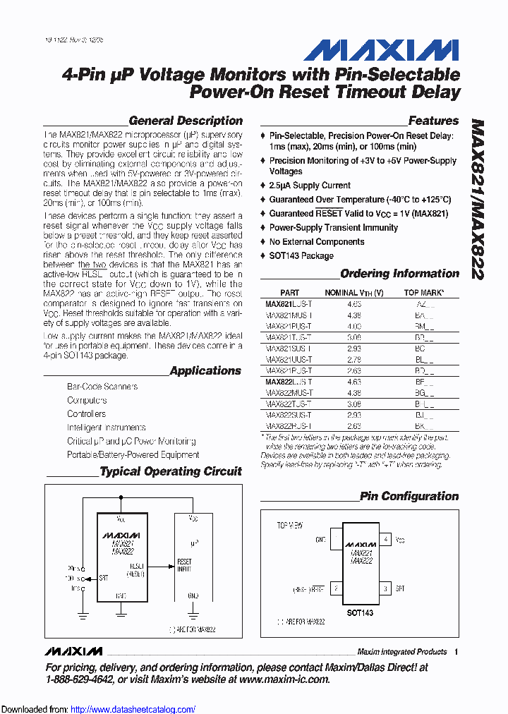 MAX822SUS_8936967.PDF Datasheet