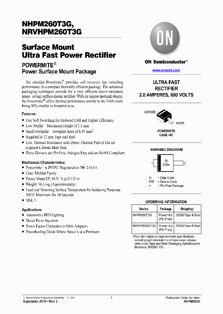 NHPM260T3G_8937285.PDF Datasheet