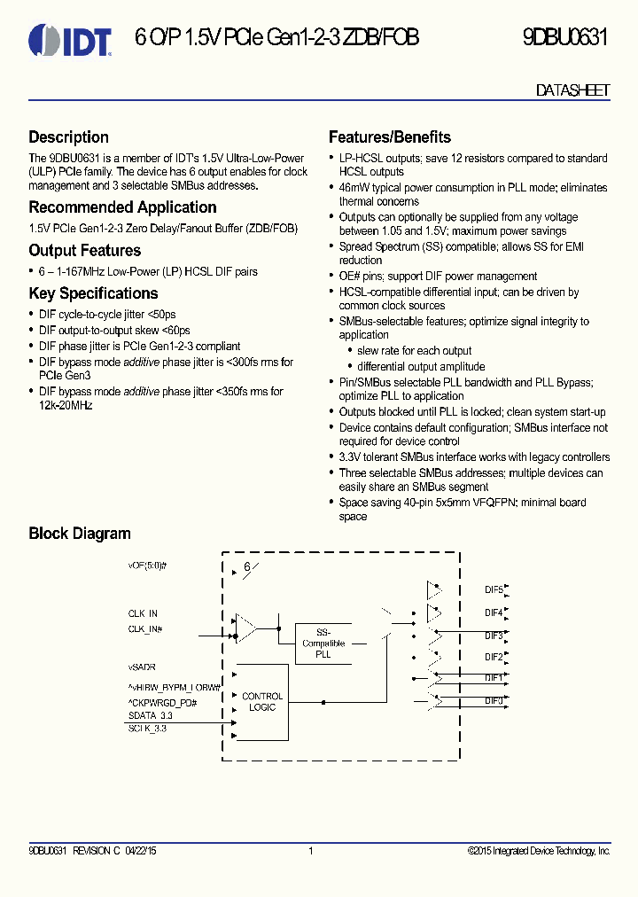 9DBU0631_8938768.PDF Datasheet