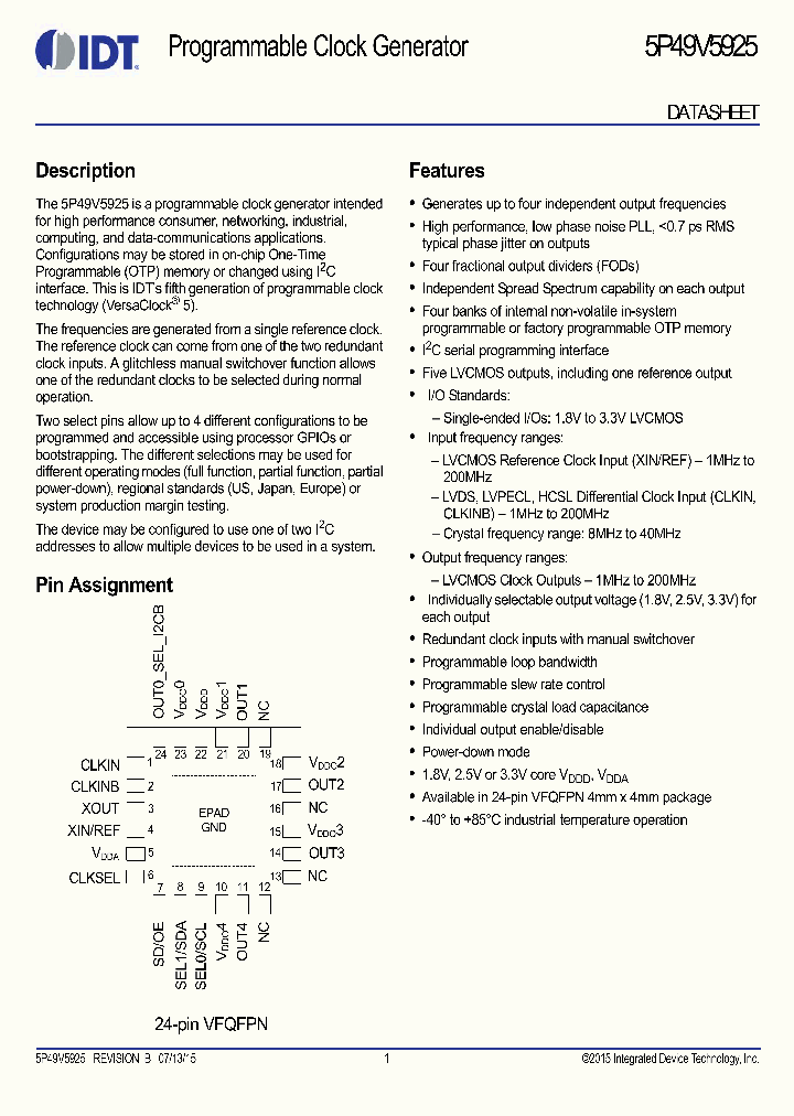 5P49V5925_8938802.PDF Datasheet