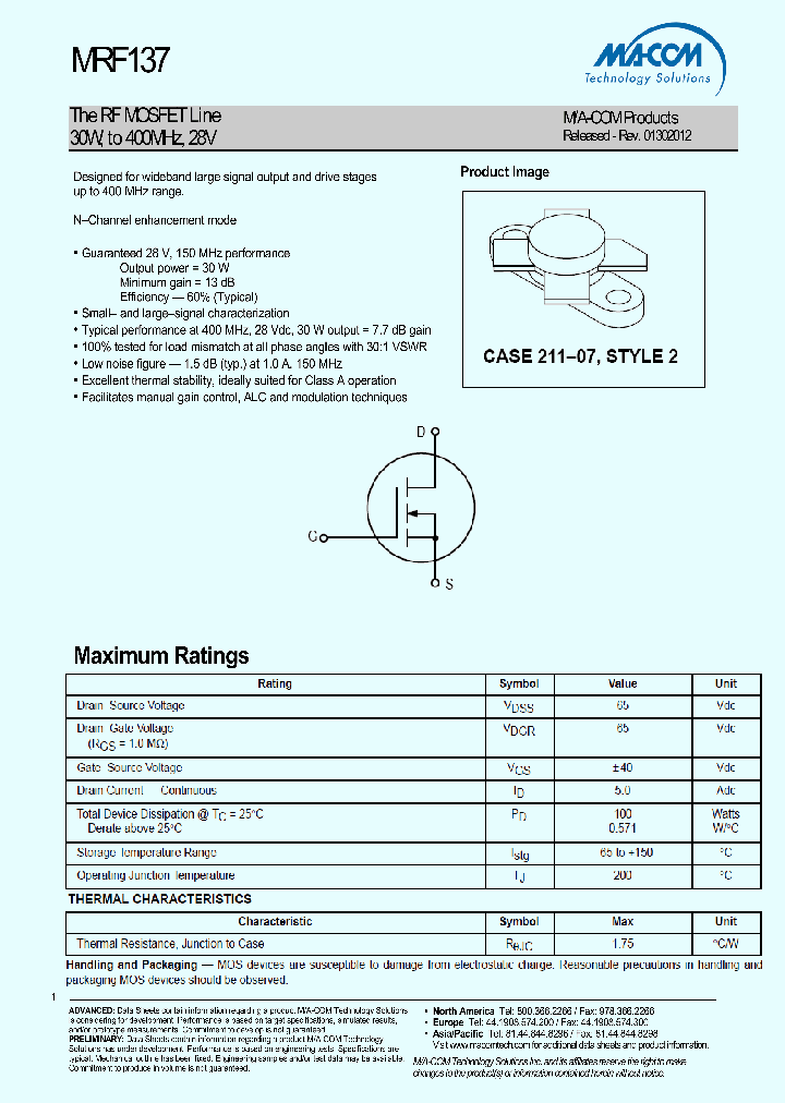 MRF137-15_8939497.PDF Datasheet