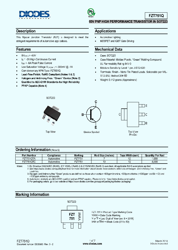 FZT751Q_8939962.PDF Datasheet