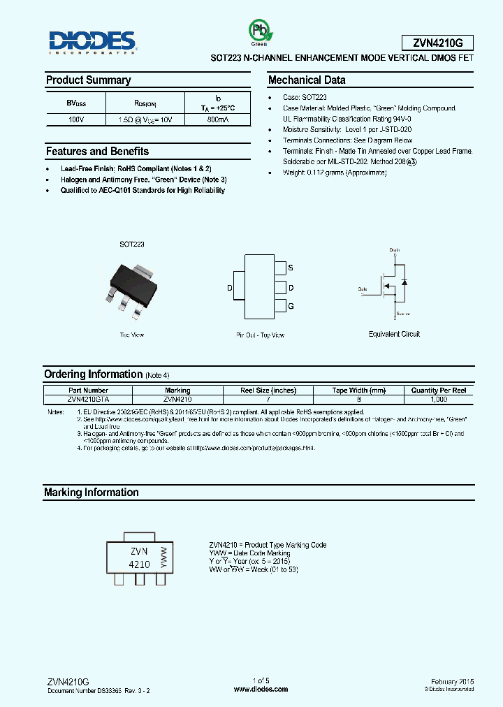 ZVN4210G-15_8940280.PDF Datasheet