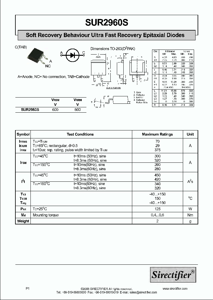 SUR2960S_8940365.PDF Datasheet