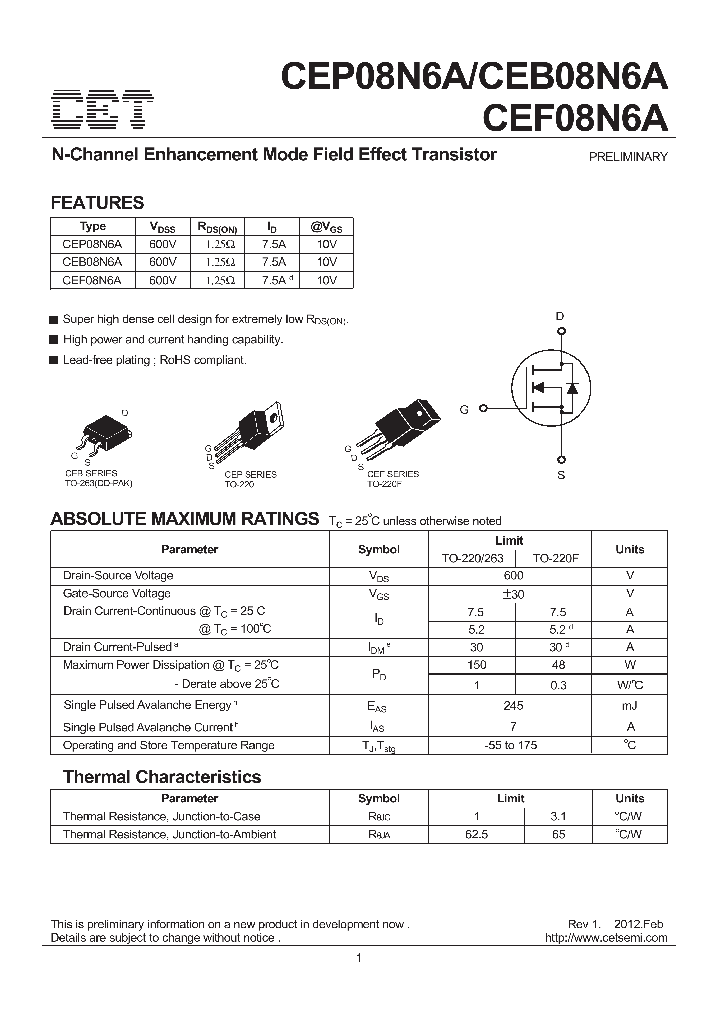 CEP08N6A_8941564.PDF Datasheet