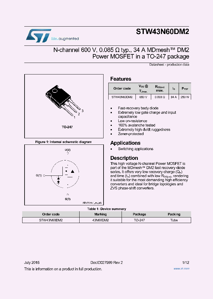 STW43N60DM2_8942137.PDF Datasheet