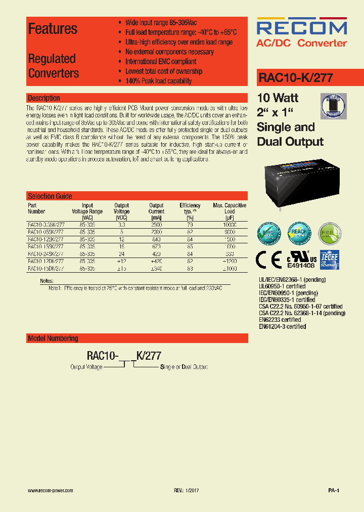 RAC10-12SK277_8942344.PDF Datasheet