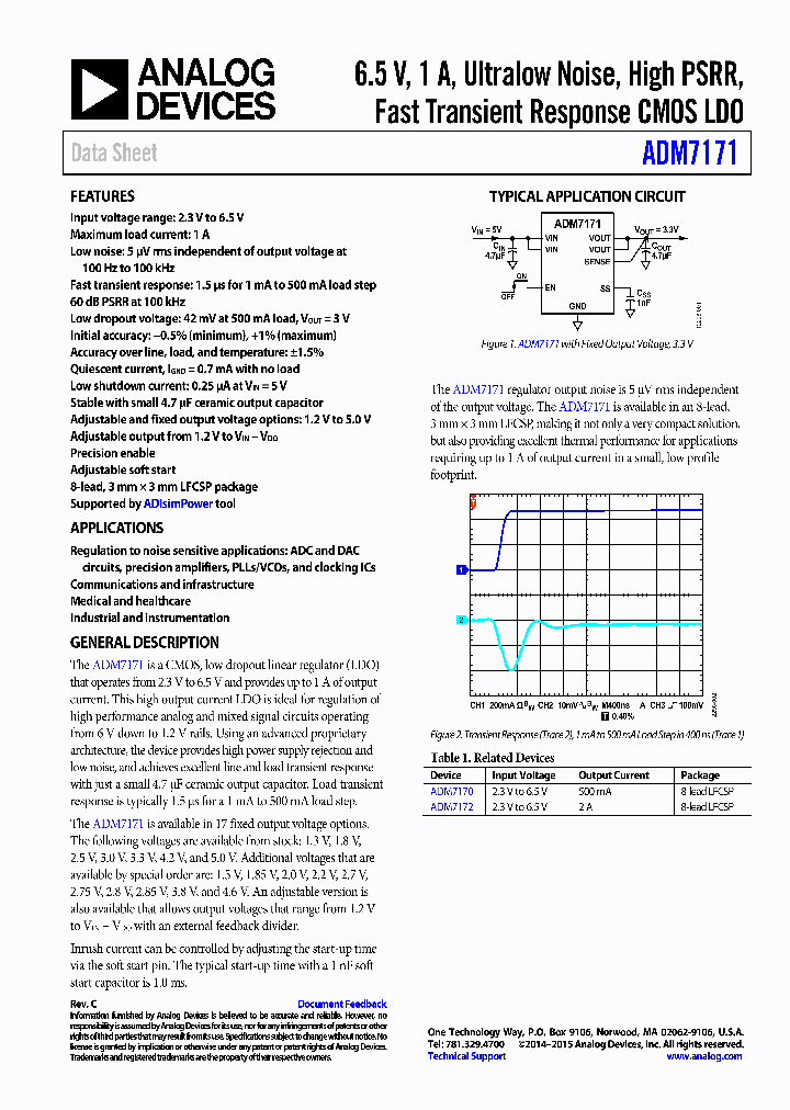 ADM7171ACPZ-25-R7_8942952.PDF Datasheet