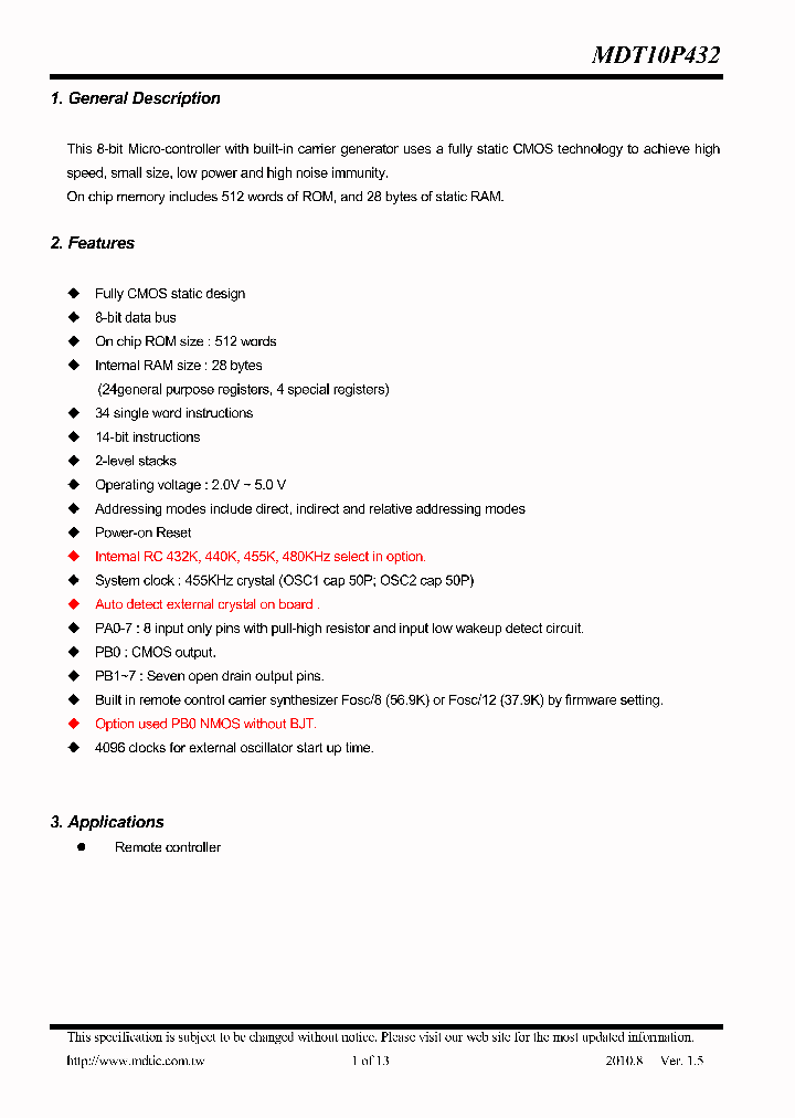 MDT10P432P21_8943382.PDF Datasheet