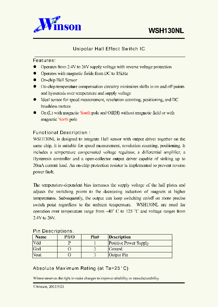 WSH130NL-13_8943503.PDF Datasheet