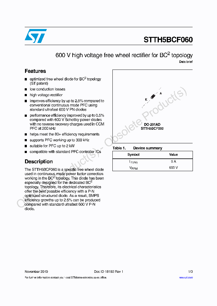 STTH5BCF060_8944149.PDF Datasheet