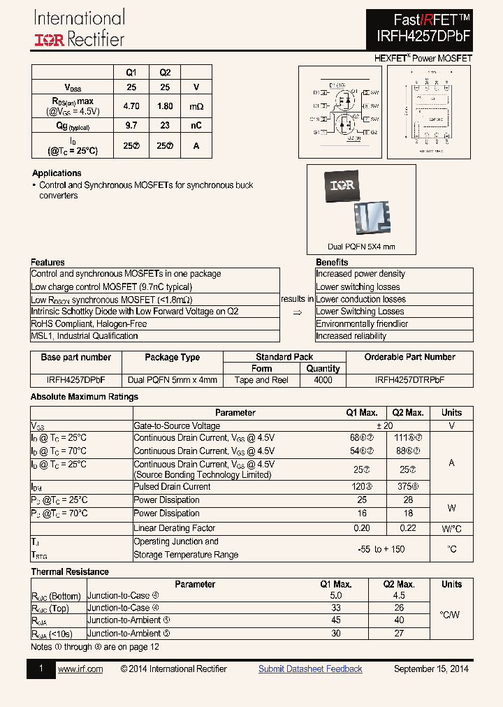 IRFH4257DPBF_8944326.PDF Datasheet