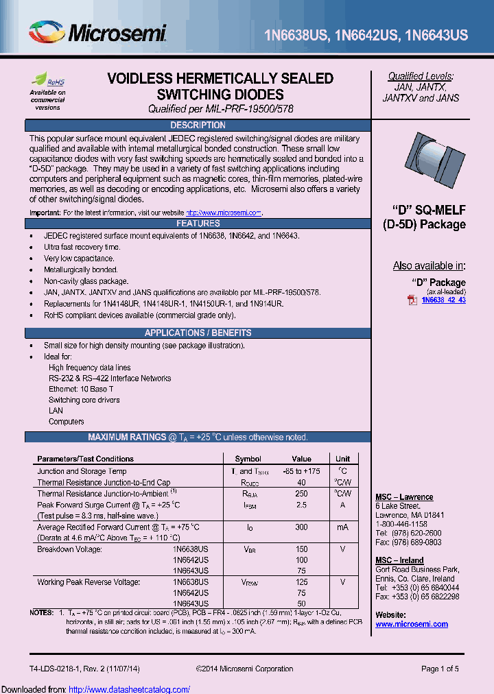 1N6643USE3_8945690.PDF Datasheet