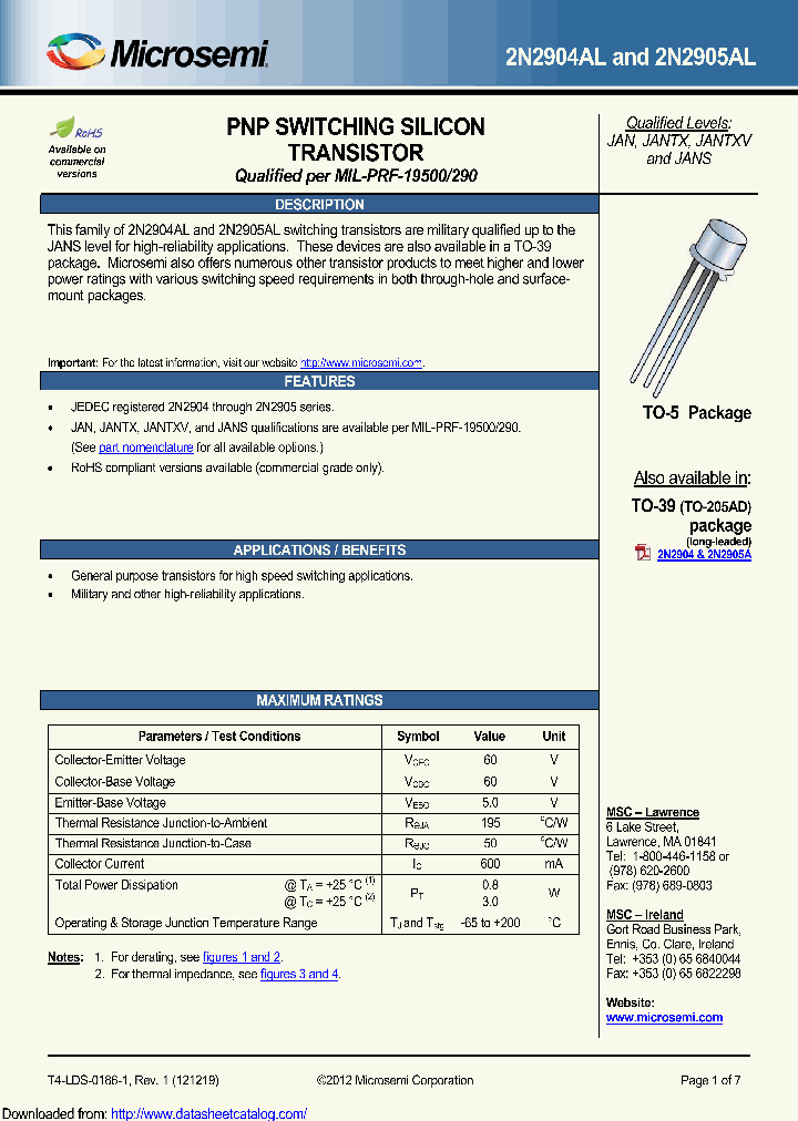 2N2905ALE3_8946144.PDF Datasheet
