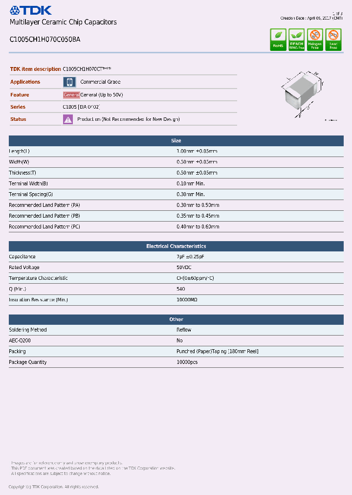 C1005CH1H070C050BA-17_8946258.PDF Datasheet