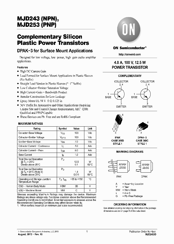 MJD253_8946974.PDF Datasheet
