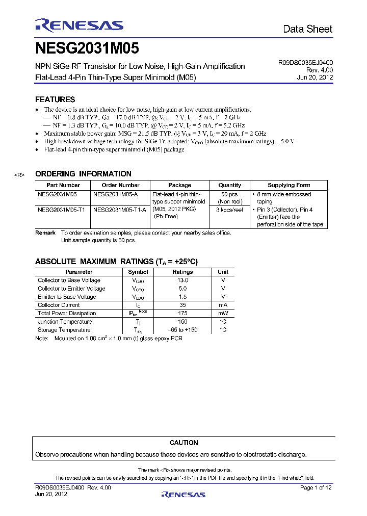 NESG2031M05-T1-A_8947329.PDF Datasheet