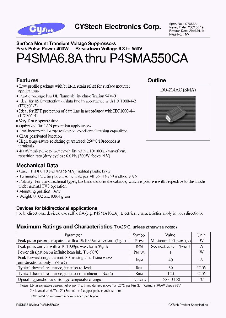 P4SMA530A_8947621.PDF Datasheet