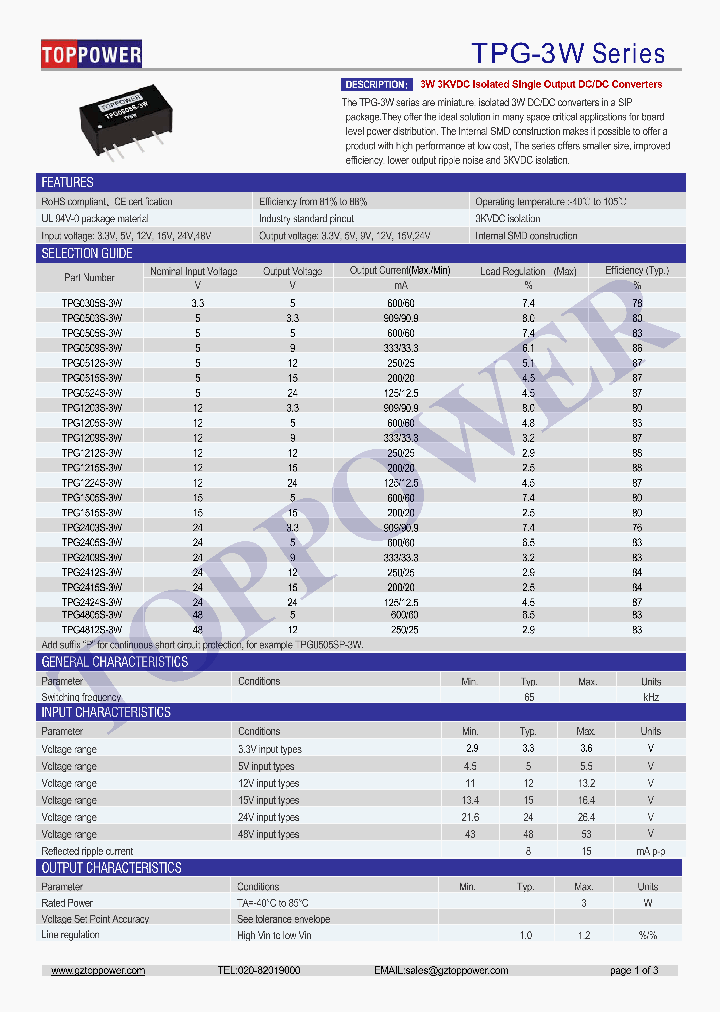 TPG0305S-3W_8948557.PDF Datasheet