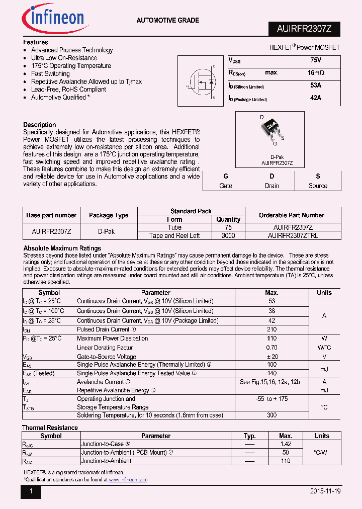 AUIRFR2307Z_8950036.PDF Datasheet