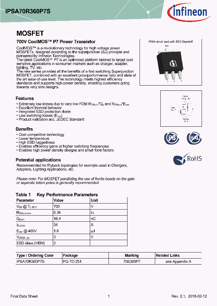 IPSA70R360P7S_8950503.PDF Datasheet