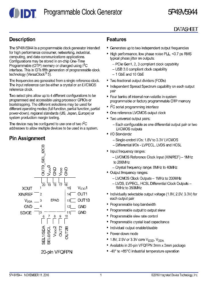 5P49V5944_8950525.PDF Datasheet