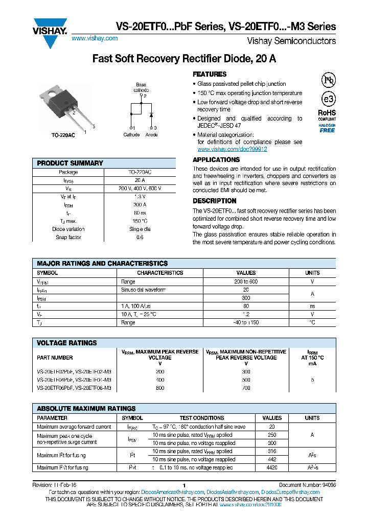 VS-20ETF02-M3_8950605.PDF Datasheet
