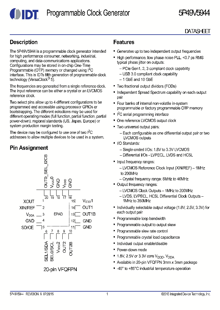 5P49V5944_8950524.PDF Datasheet