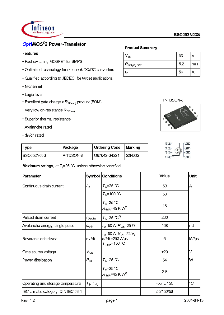 BSC052N03S_8950782.PDF Datasheet
