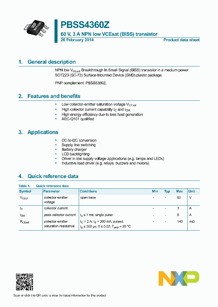 PBSS4360Z-15_8950935.PDF Datasheet