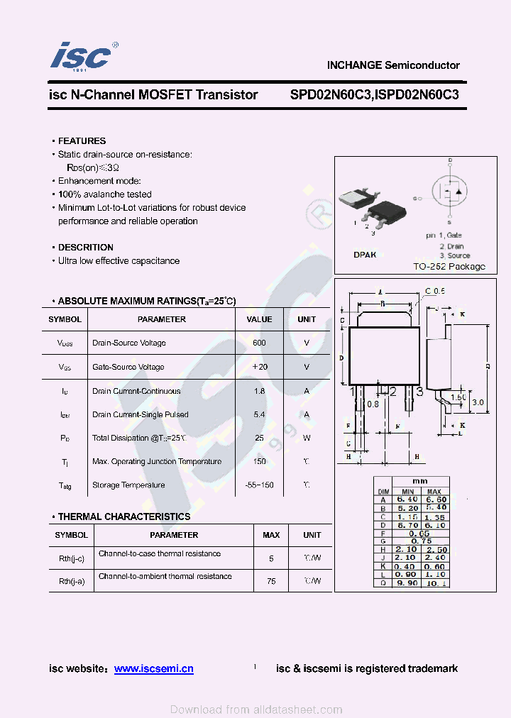 SPD02N60C3_8950870.PDF Datasheet