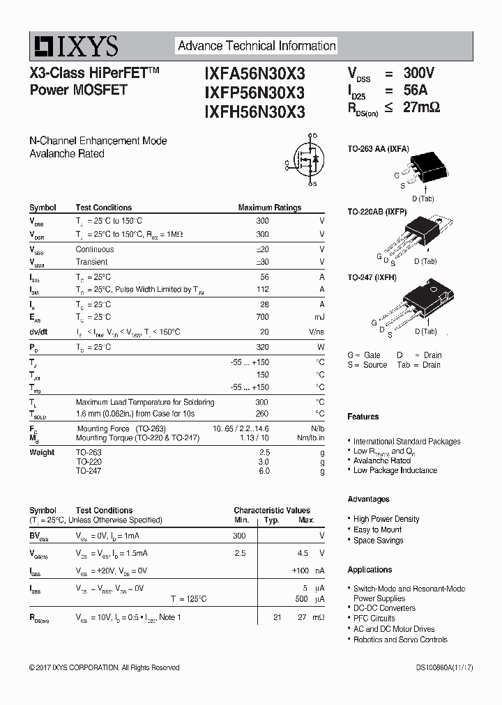 IXFP56N30X3_8951310.PDF Datasheet