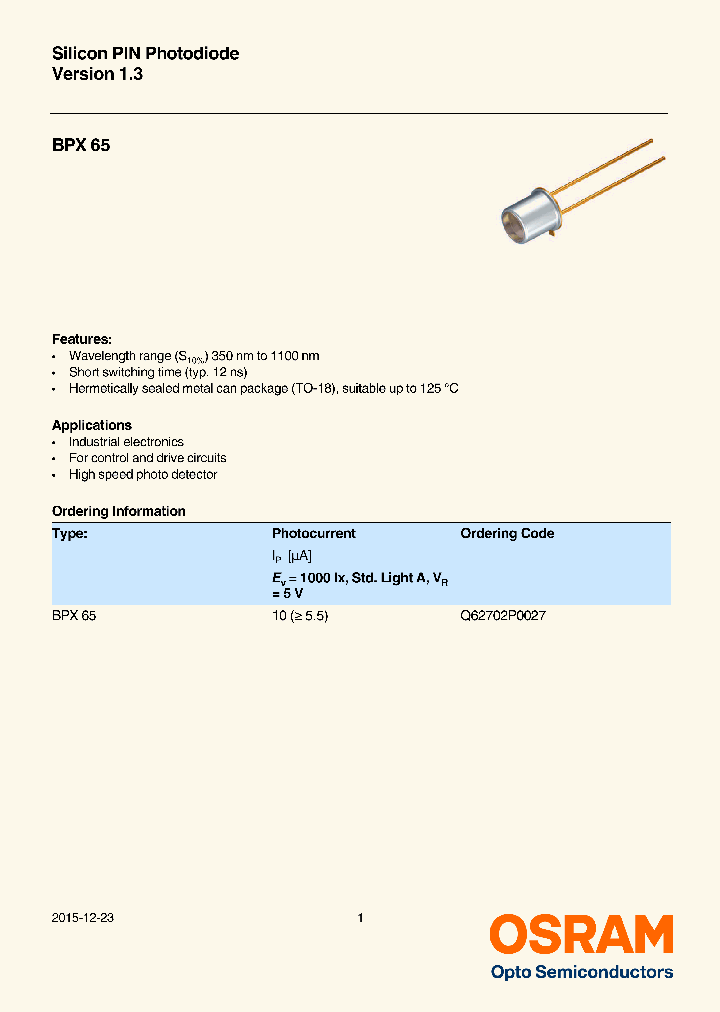 BPX65_8951568.PDF Datasheet