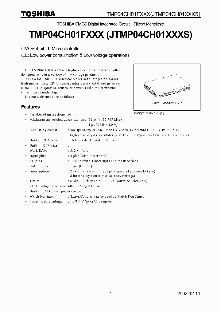 TMP04CH01FXXXJTMP04CH01XXXS_8954401.PDF Datasheet