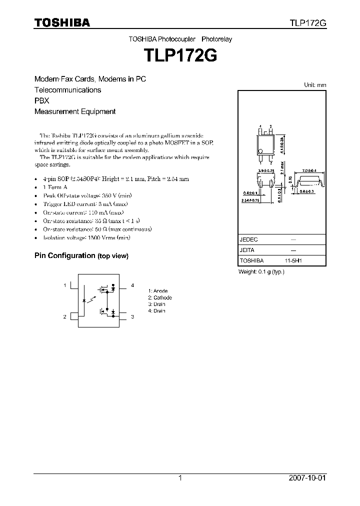 TLP172G_8952933.PDF Datasheet