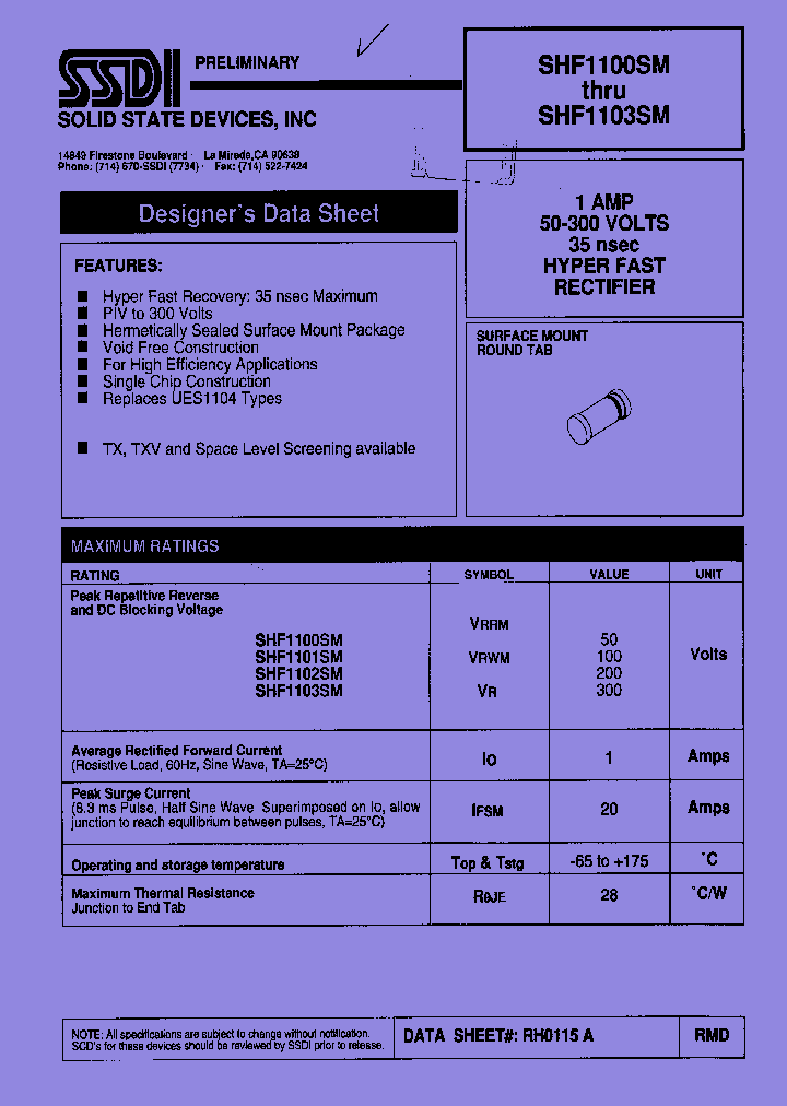 SHF1101SM_8952409.PDF Datasheet