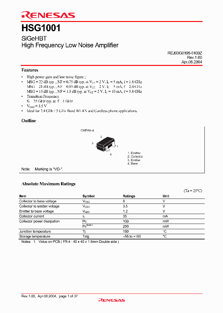 HSG1001_8951757.PDF Datasheet