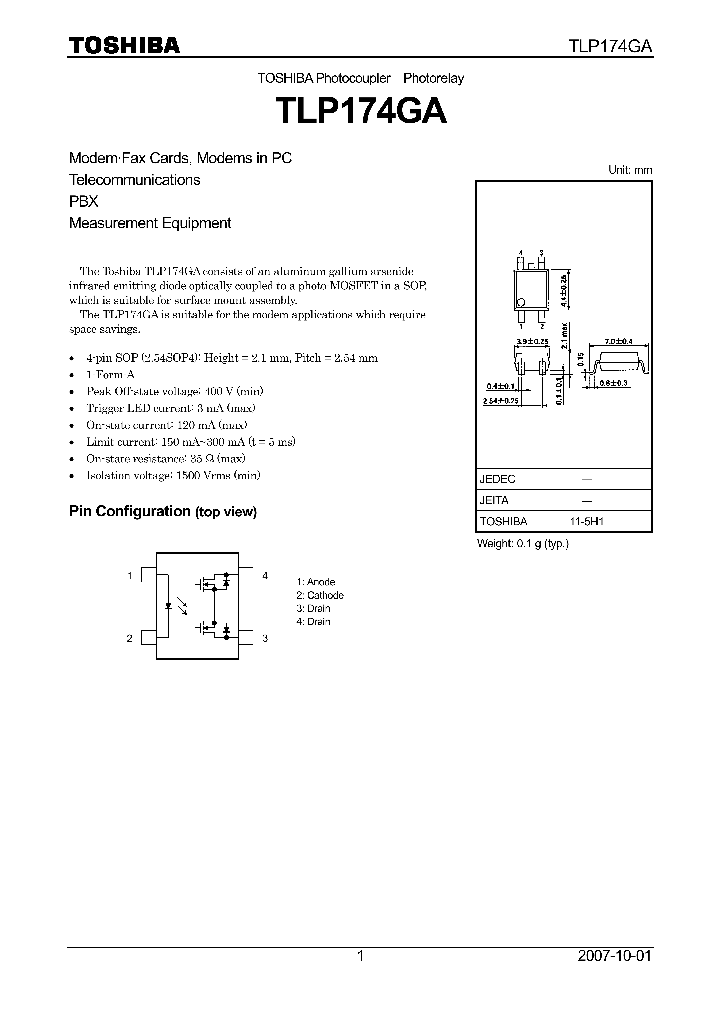 TLP174GA-07_8952939.PDF Datasheet