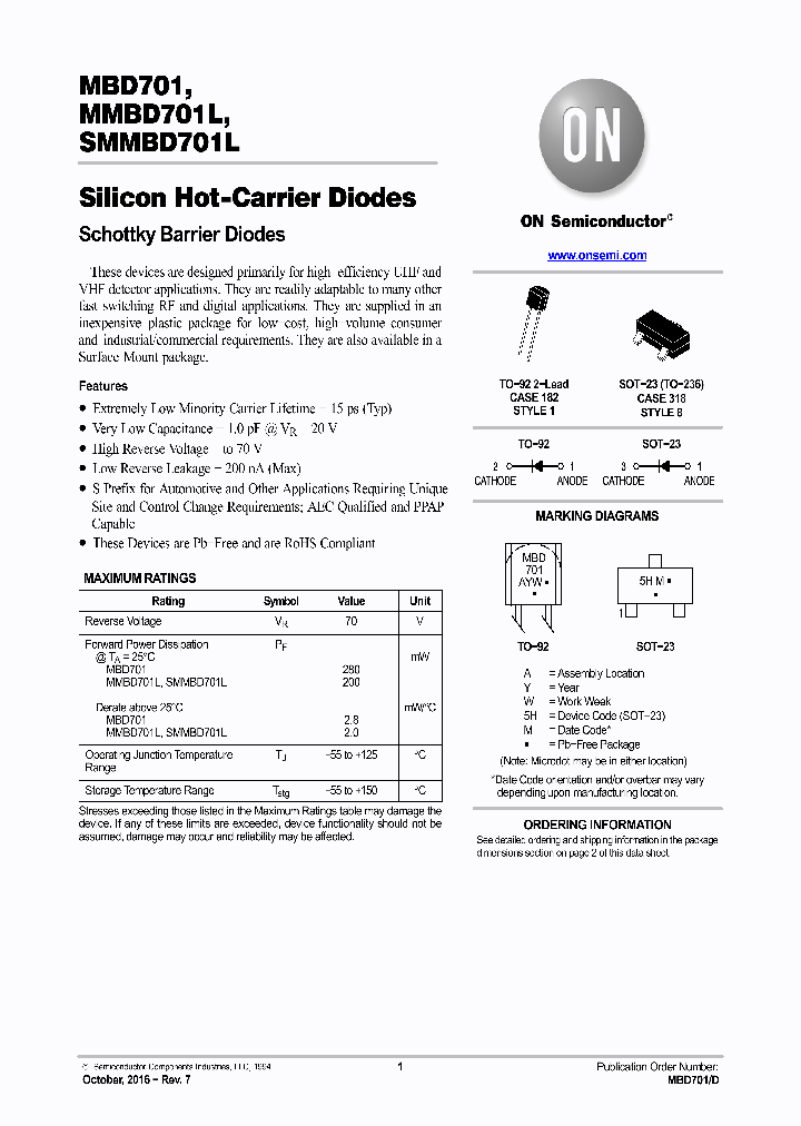 SMMBD701LT1G_8954239.PDF Datasheet