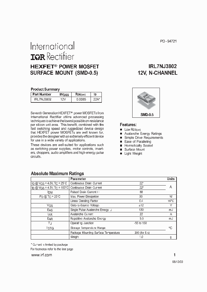 IRL7NJ3802_8955428.PDF Datasheet