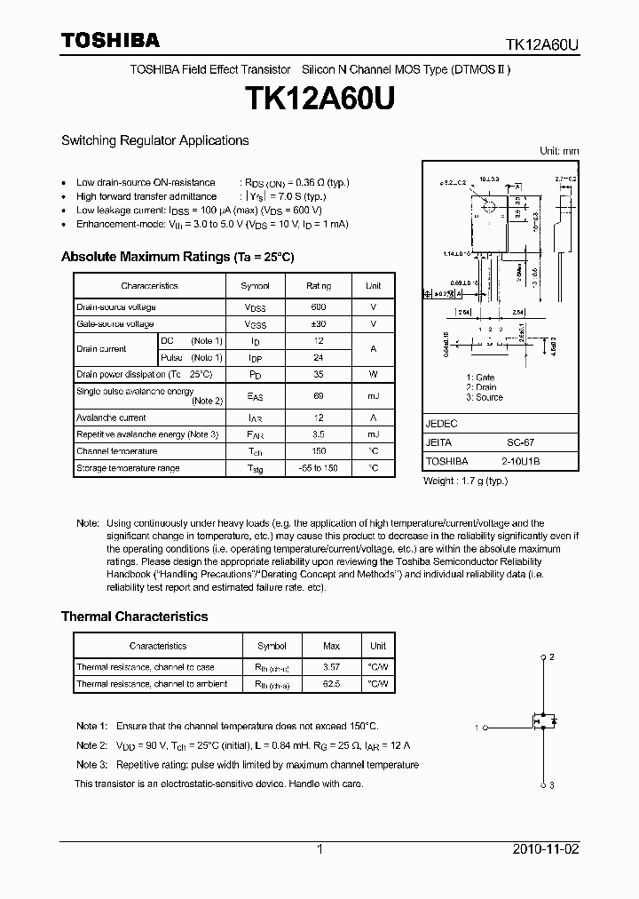 TK12A60U_8955004.PDF Datasheet