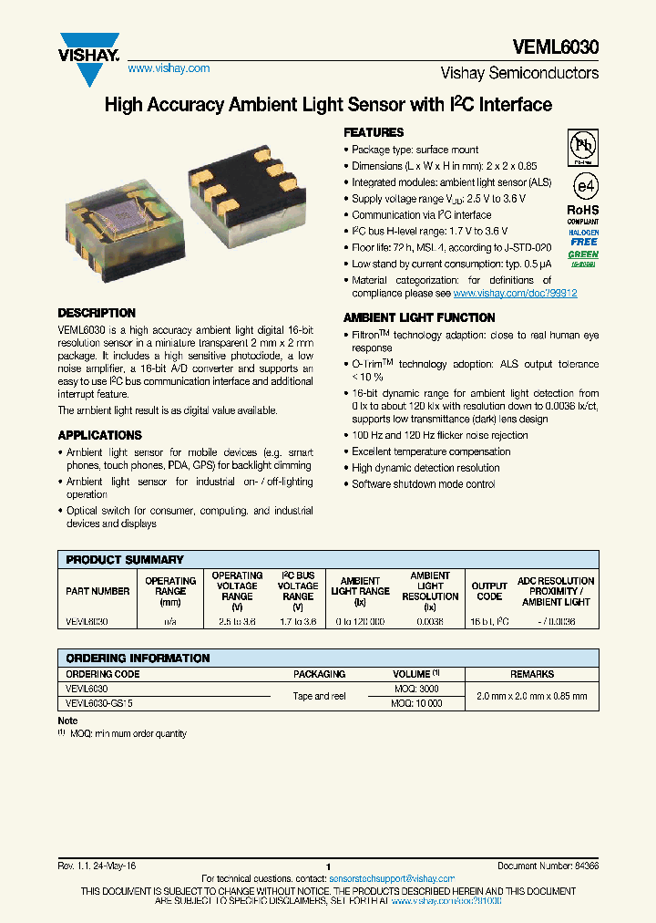 VEML6030_8955569.PDF Datasheet