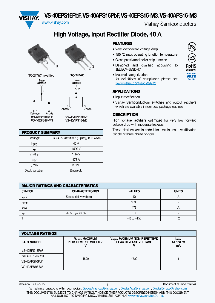VS-40APS16-M3_8956215.PDF Datasheet