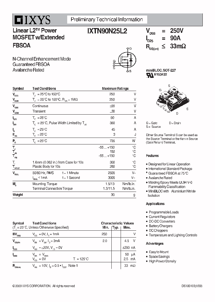 IXTN90N25L2_8956672.PDF Datasheet