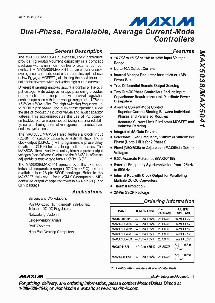 MAX5041BEAI_8957374.PDF Datasheet