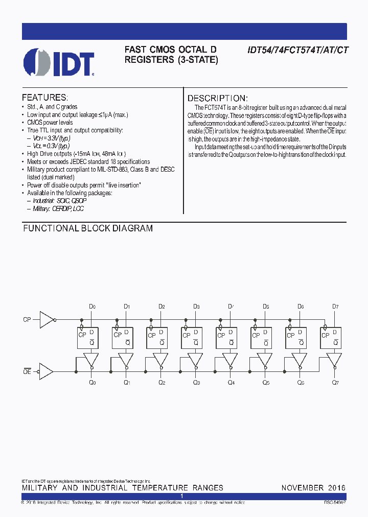 74FCT574ATDBG8_8957352.PDF Datasheet