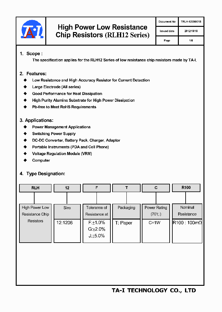 RLH12GTCR100_8960797.PDF Datasheet