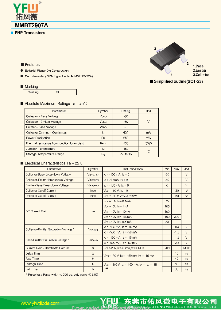 MMBT2907A-SOT23_8961303.PDF Datasheet